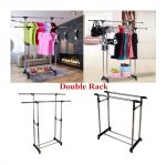 Indoor Double pole  Double Pole Telescopic Heavy Duty Cloth Rack Heavy Duty Rack Organizer Hanger Rack - Image 2