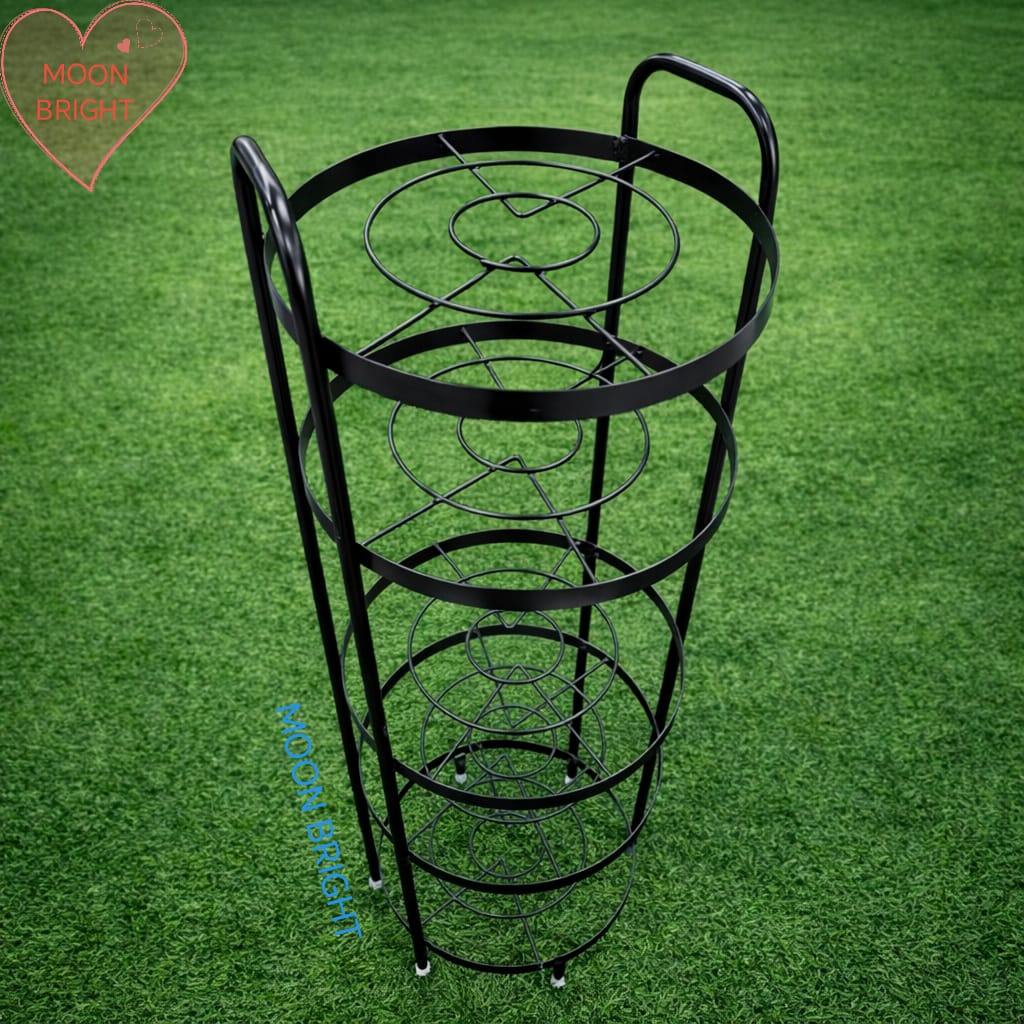 5 Tier Round Iron Kitchen Rack – Pot & Pan Storage Stand - Image 2