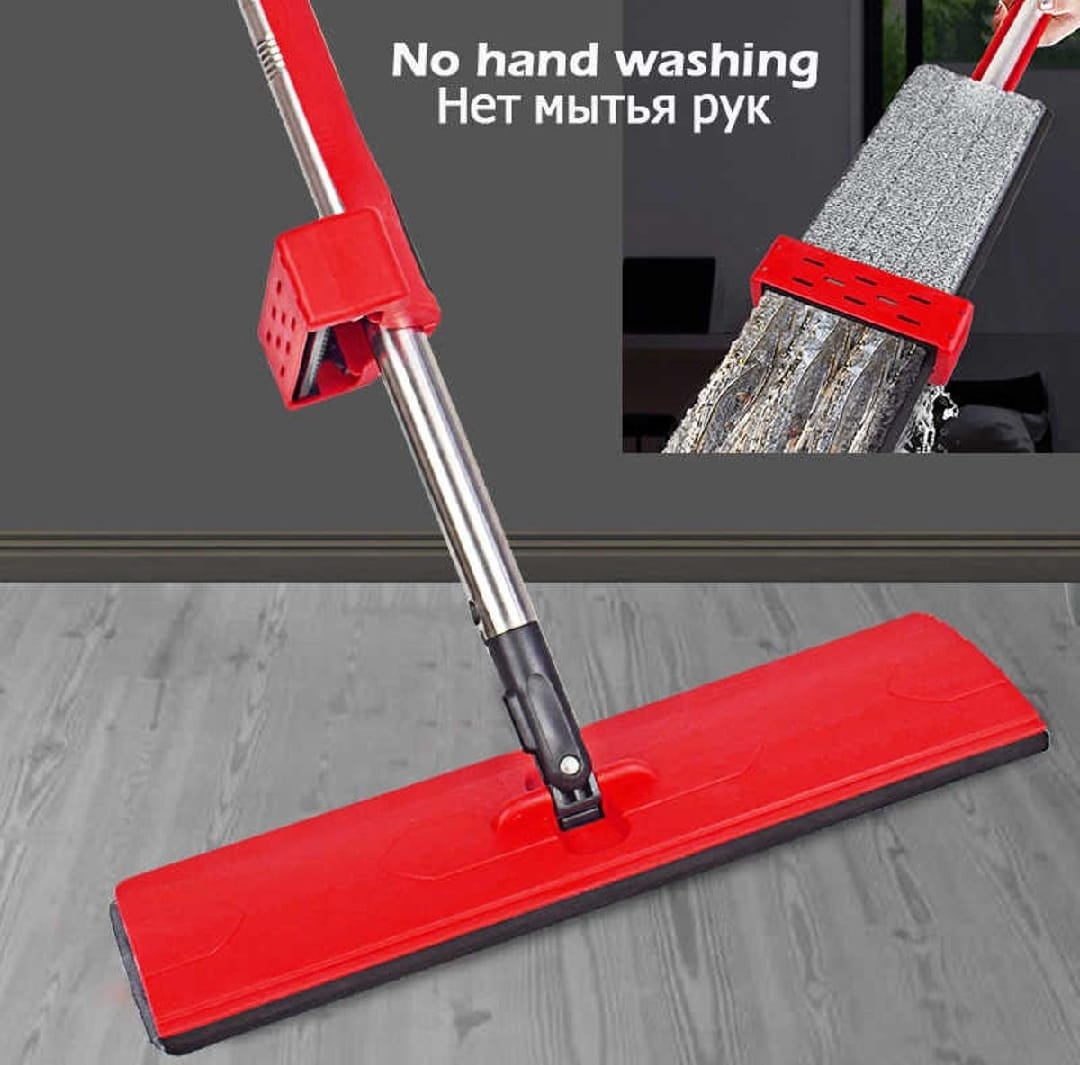 M6 Mop – 360° Self Cleaning Flat Squeeze Mop with Microfiber Pad