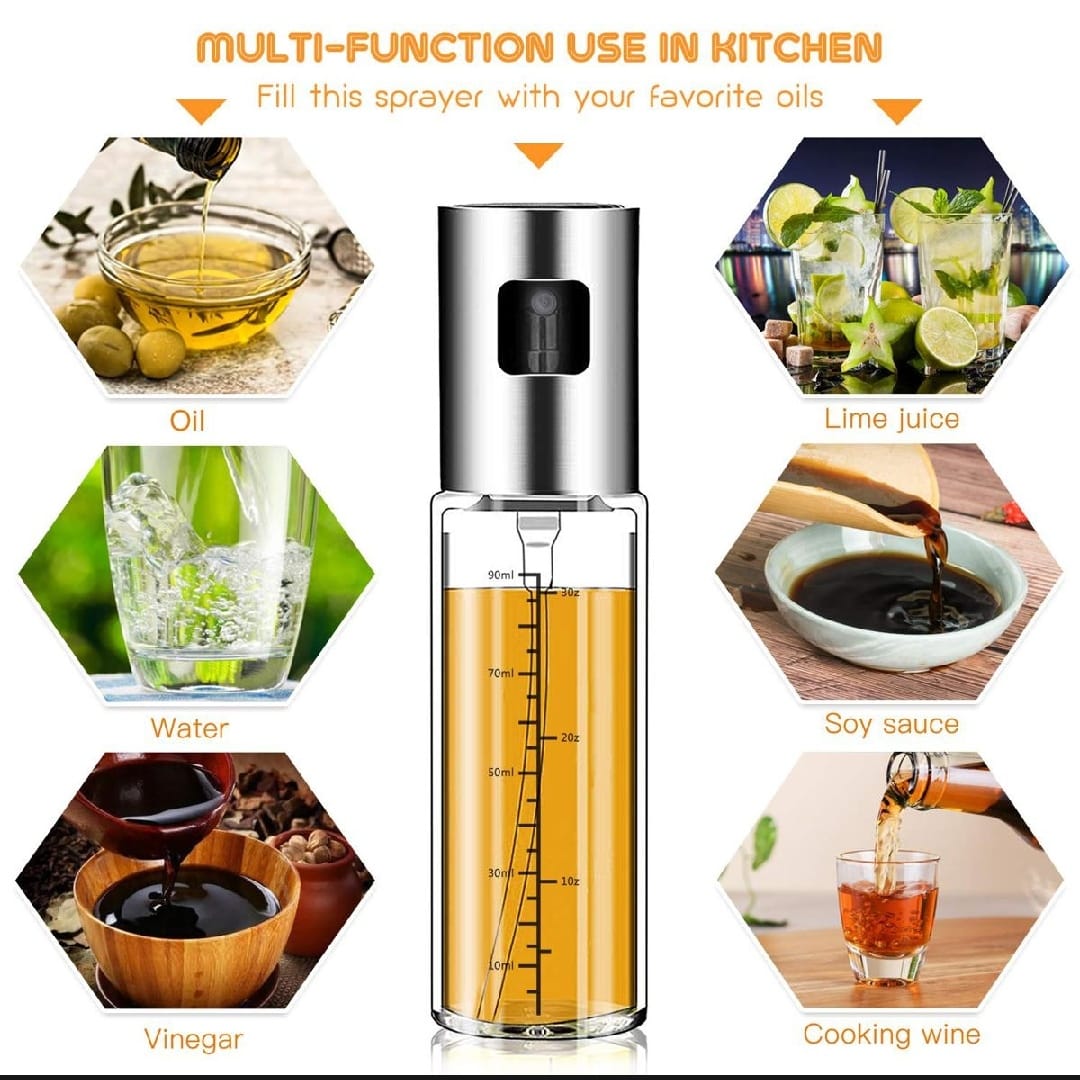 Kitchen Oil Sprayer – Stainless Steel Oil Mister Spray Bottle for Cooking - Image 2