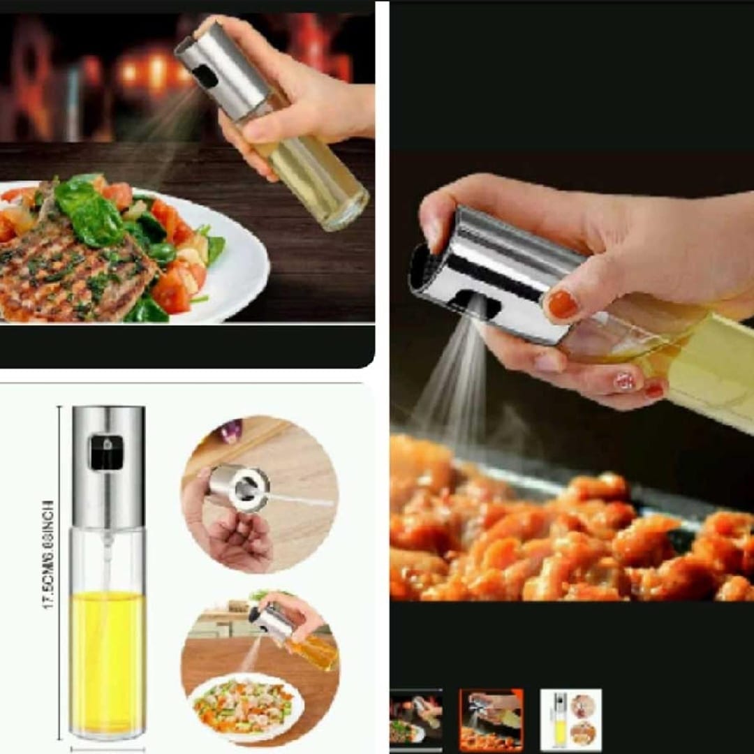 Kitchen Oil Sprayer – Stainless Steel Oil Mister Spray Bottle for Cooking