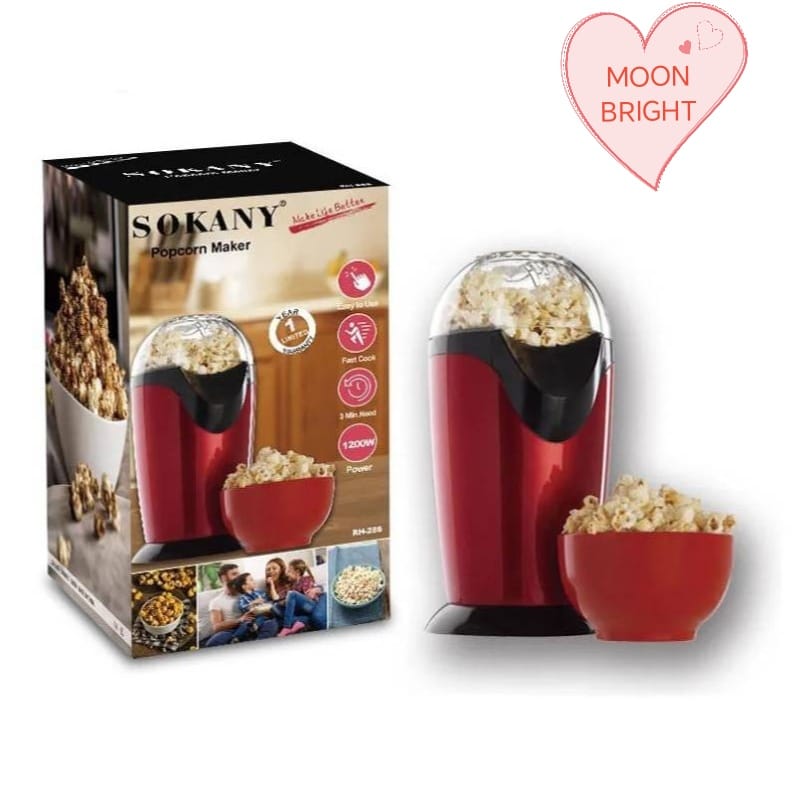Oil Free Popcorn Maker – Automatic Hot Air Popcorn Machine (1200W) - Image 2