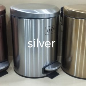 5 Liter Pedal Dustbin – Brass, Silver & Gold