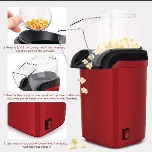 Electric Popcorn Maker Machine – Hot Air Popcorn Maker for Home