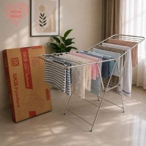 Foldable Stainless Steel Clothes Drying Stand – Heavy Duty Cloth Drying Rack