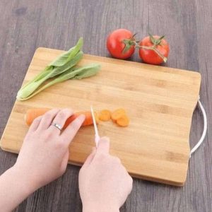 Bamboo Wooden Cutting Board with Handle - Kitchen Chopping Board